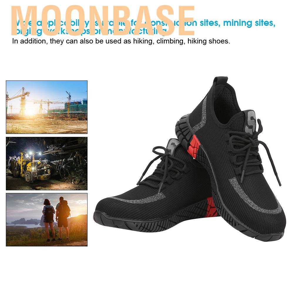 Moonbase Mens Safety Shoes Wook Boots Steel Toe Cap Trainers Sneakers Hiking Protective