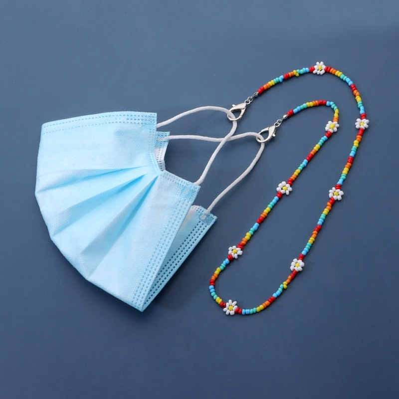 Dây Đeo Mắt Kính Đính Hạt Hình Hoa Cúc Thời Trang