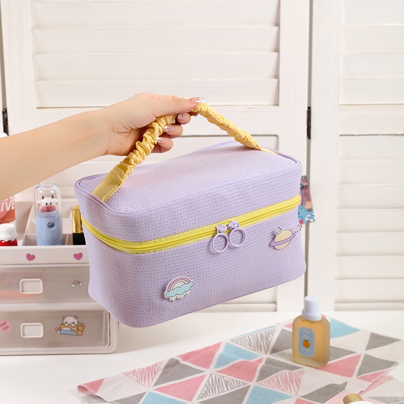 Túi Đựng Mỹ Phẩm Di Động Màu Macaron Thời Trang Cho Nữ