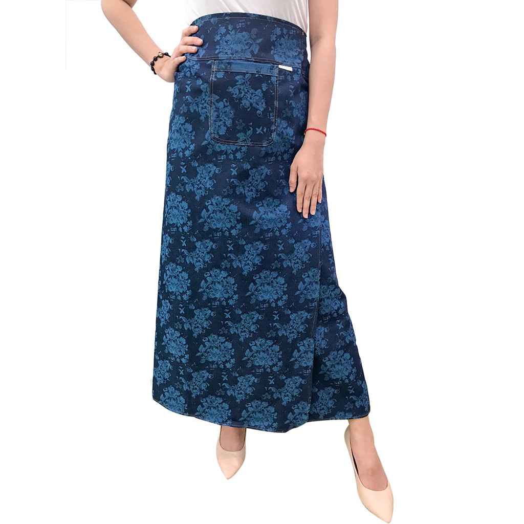 [được chọn mẫu] Váy chống nắng freeSize jean xẻ tà trước VJXT0042 | BigBuy360 - bigbuy360.vn