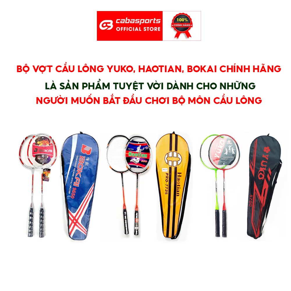 Vợt cầu lông Yuko, Haotian, Bokai cặp vợt chất lượng gchính hãng, vợt cầu lông giá rẻ tập luyện thể dục thể thao tại nhà