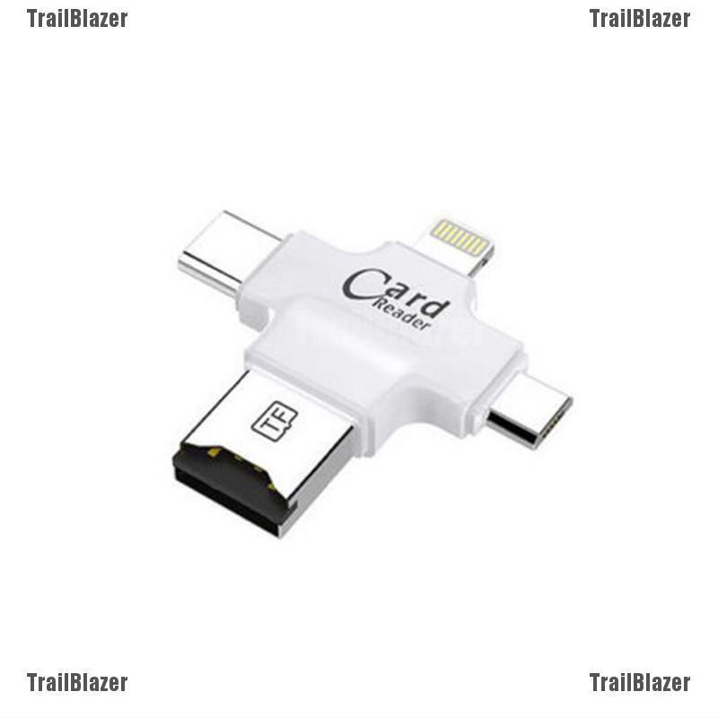 Đầu đọc thẻ nhớ và USB 4 trong 1 tiện lợi cho IOS iPhone Android