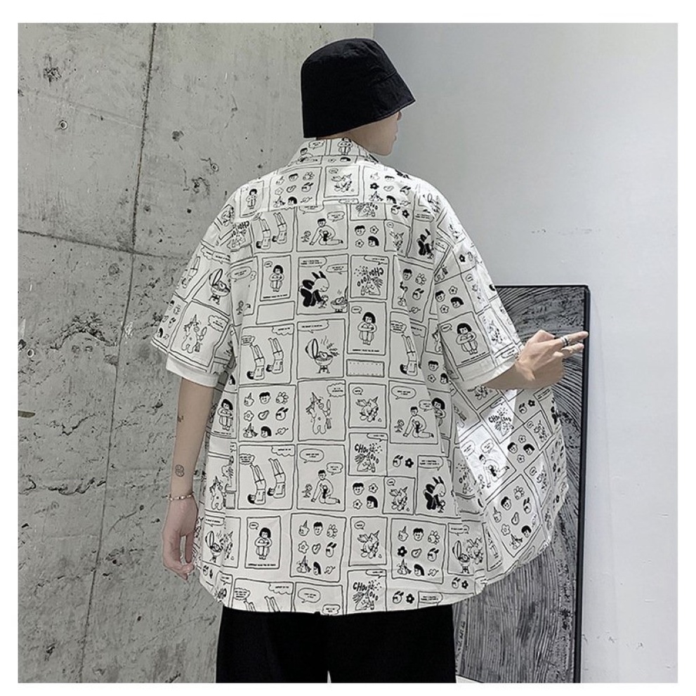 Áo sơ mi unisex from rộng nam nữ , sơ mi nam nữ vải voan lụa mịn mát free size 40kg - 70kg