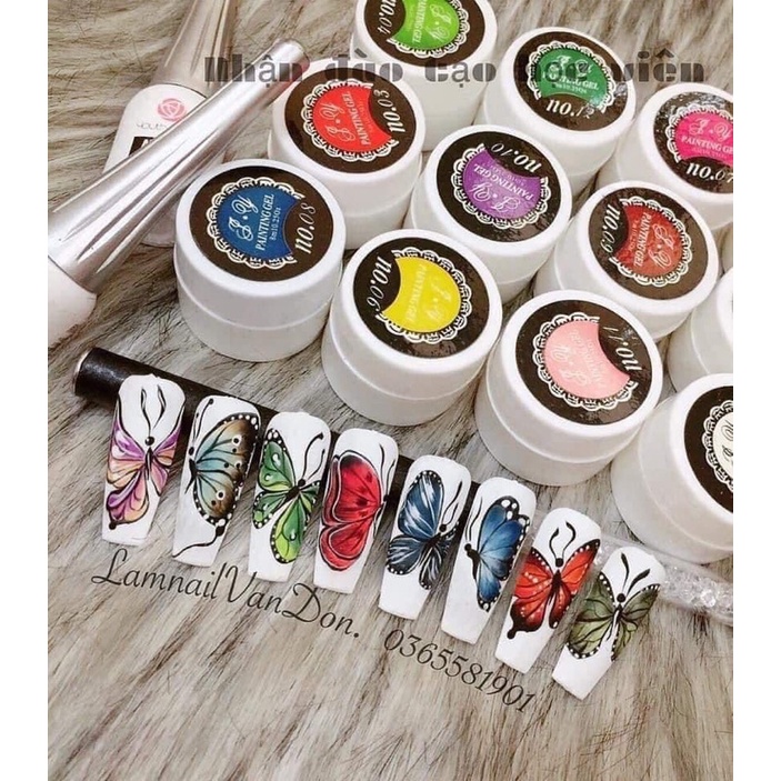 sét gel vẽ 12 màu