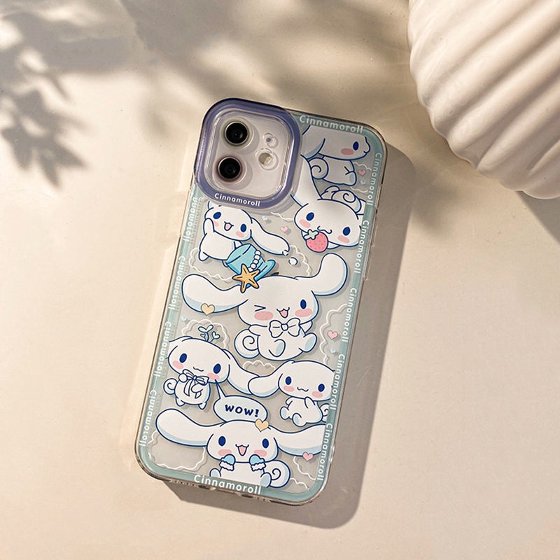 SANRIO Ốp Điện Thoại TPU Mềm Trong Suốt Chống Sốc Chống Rơi Họa Tiết Cinnamon Roll Cho IPHONE 13 12 11 Pro MAX XR XS MAX X