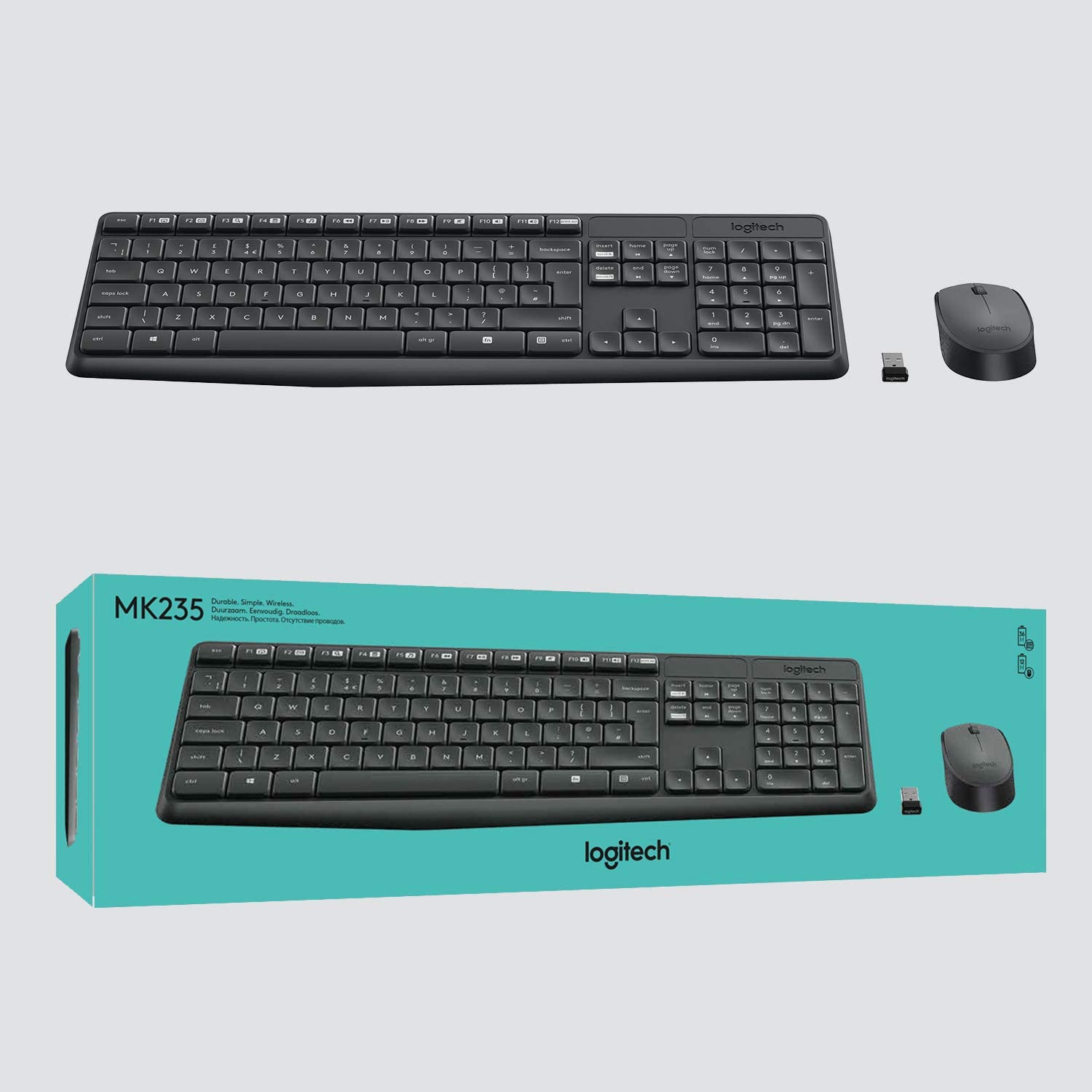 Bộ Bàn Phím Và Chuột Không Dây Logitech Mk235 Cao Cấp