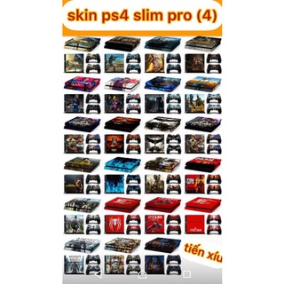 dán skin lụa ps4 slim/ Ps4 pro trang trí máy PS4