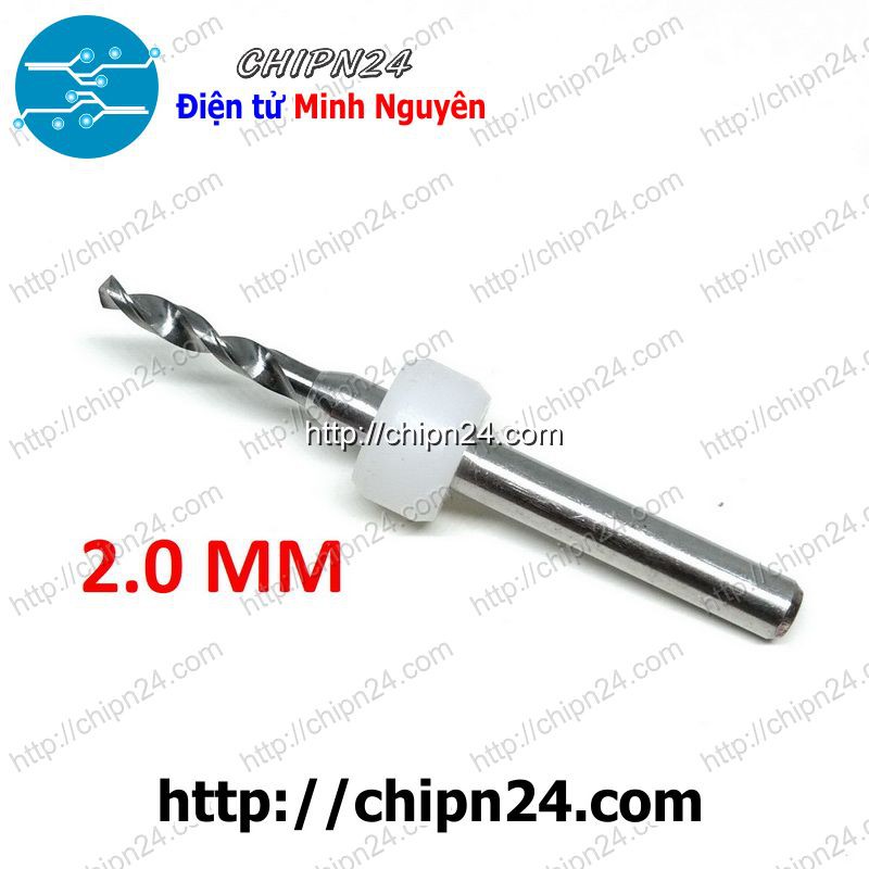 [1 CÂY] Mũi khoan mạch in CNC 2.0mm (Mạch điện tử, PCB)