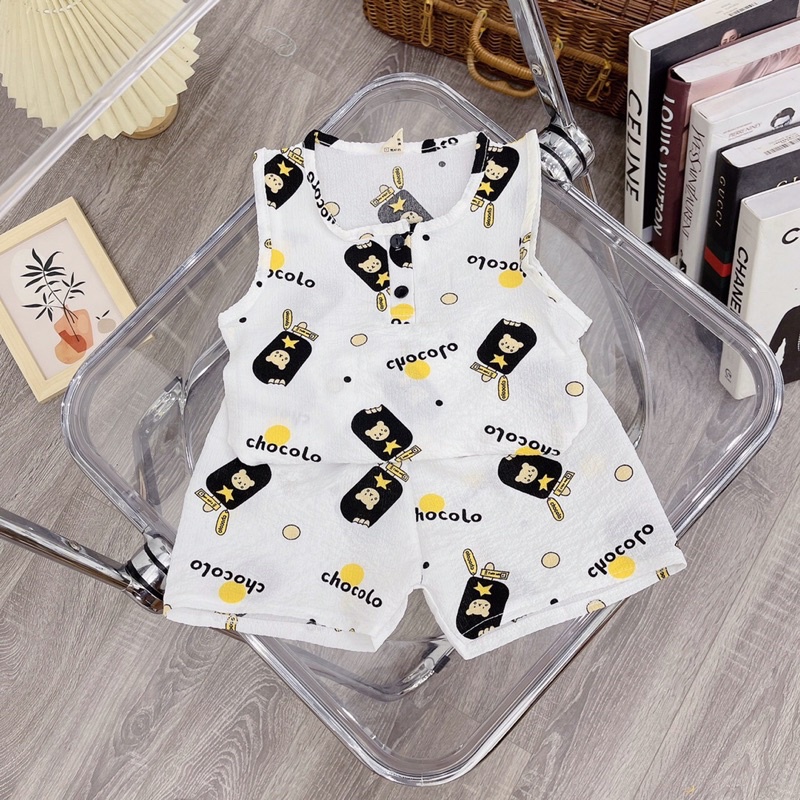 Bộ ba lỗ chất xốp mềm mát cho bé trai, bé gái - B3LX