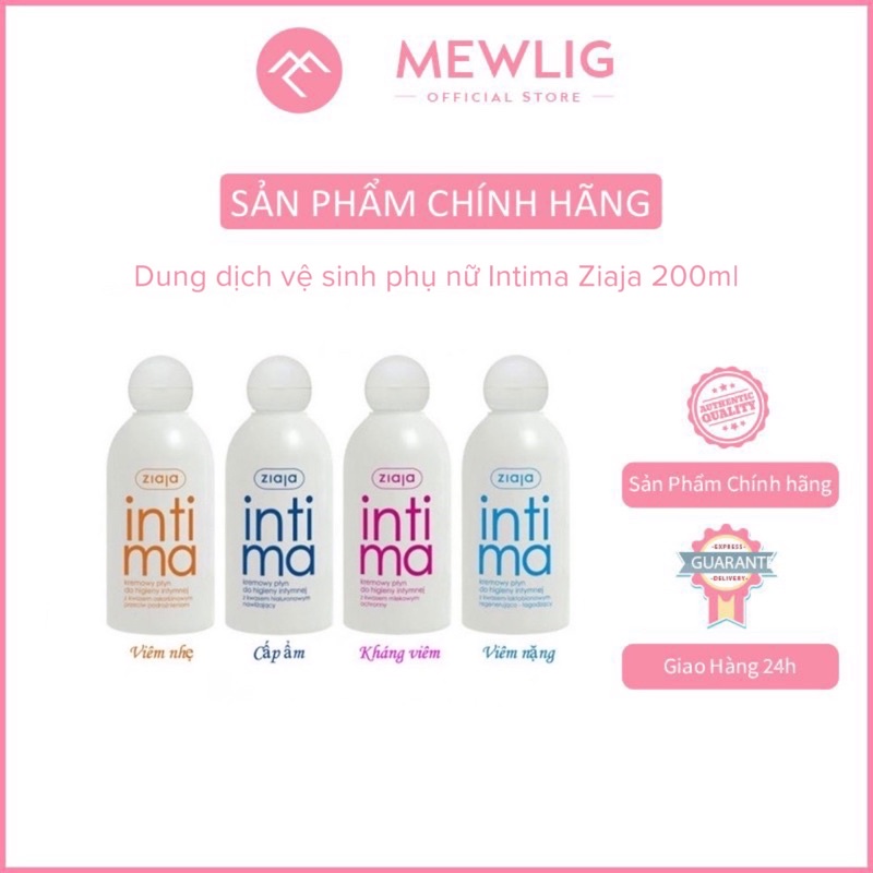 Dung dịch vệ sinh phụ nữ Intima Ziaja 200ml, Ba Lan