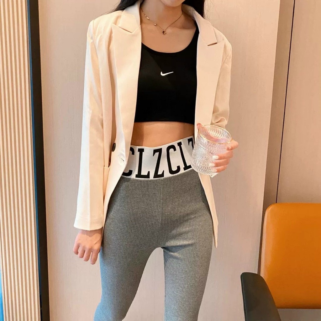 Quần legging nữ gân tăm LZC cạp cao Nâng Mông- Co Giãn Hack dáng Q03