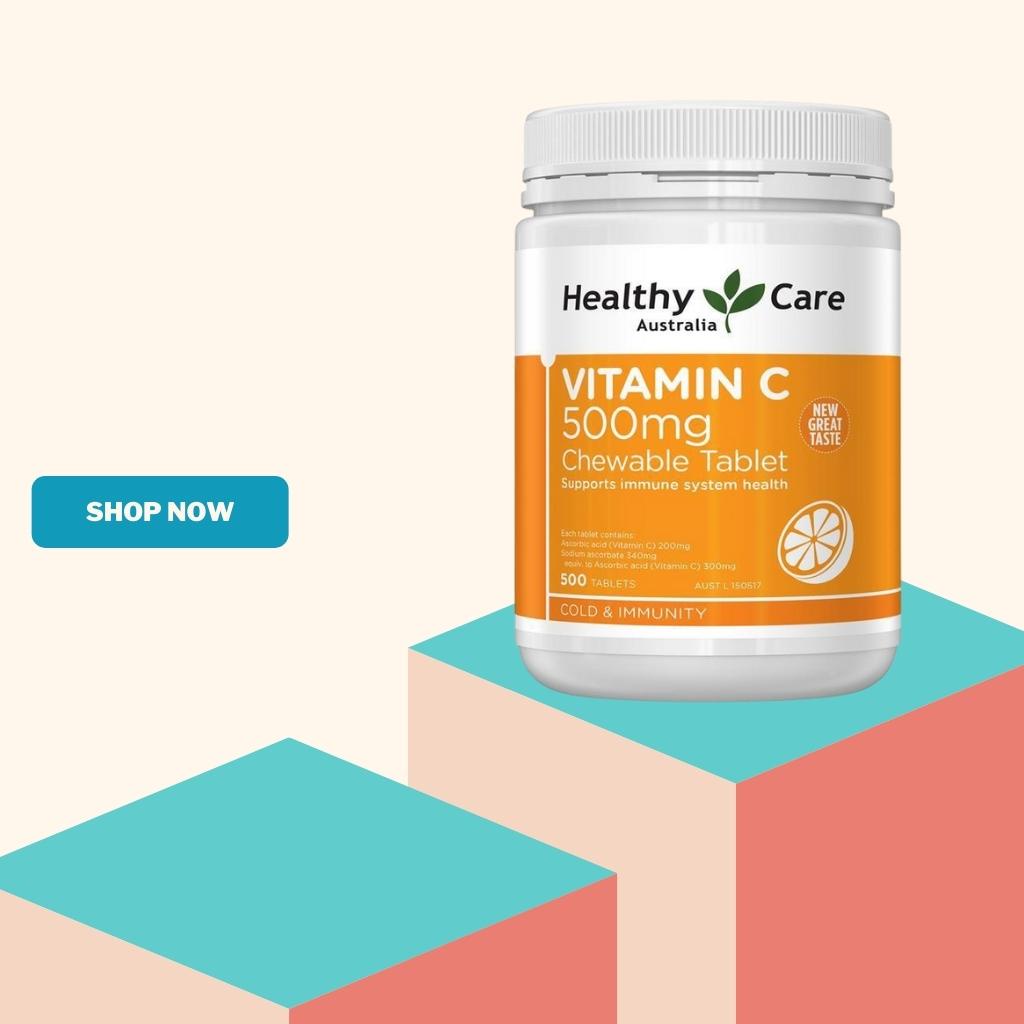 Viên Nhai Healthy Care Vitamin C Chewable 500mg 500 Viên - leebangkok