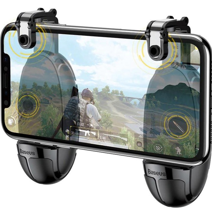 Tay cầm game thương hiệu Baseus L1R1 có nút chơi game PUBG cho smartphone Iphone , Samsung, Xiaomi..