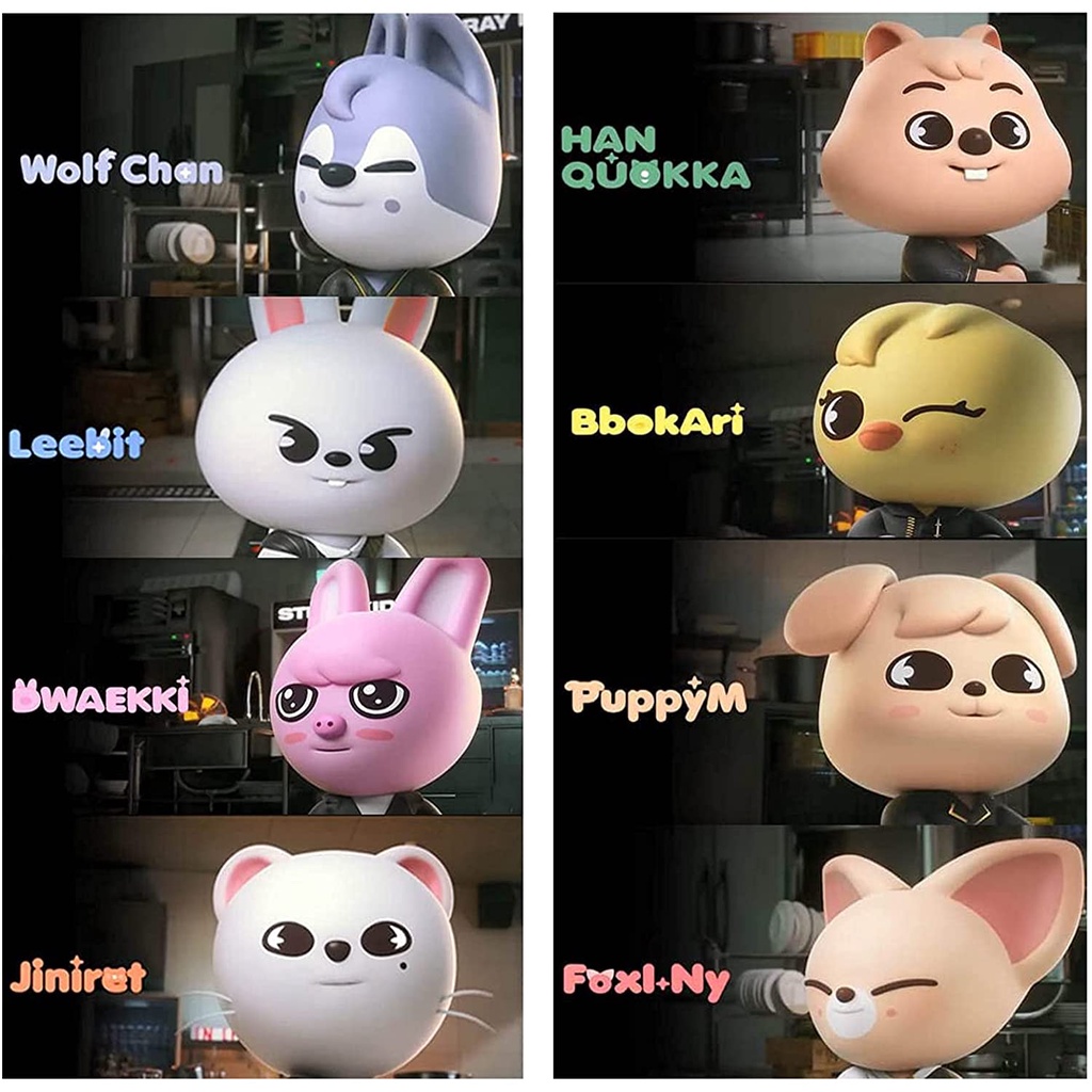 1 Móc Khóa Hình Búp Bê KPOP SKZOO Bbokari Jiniret Wolf Chan LEEBIT SKZ Làm Quà Tặng