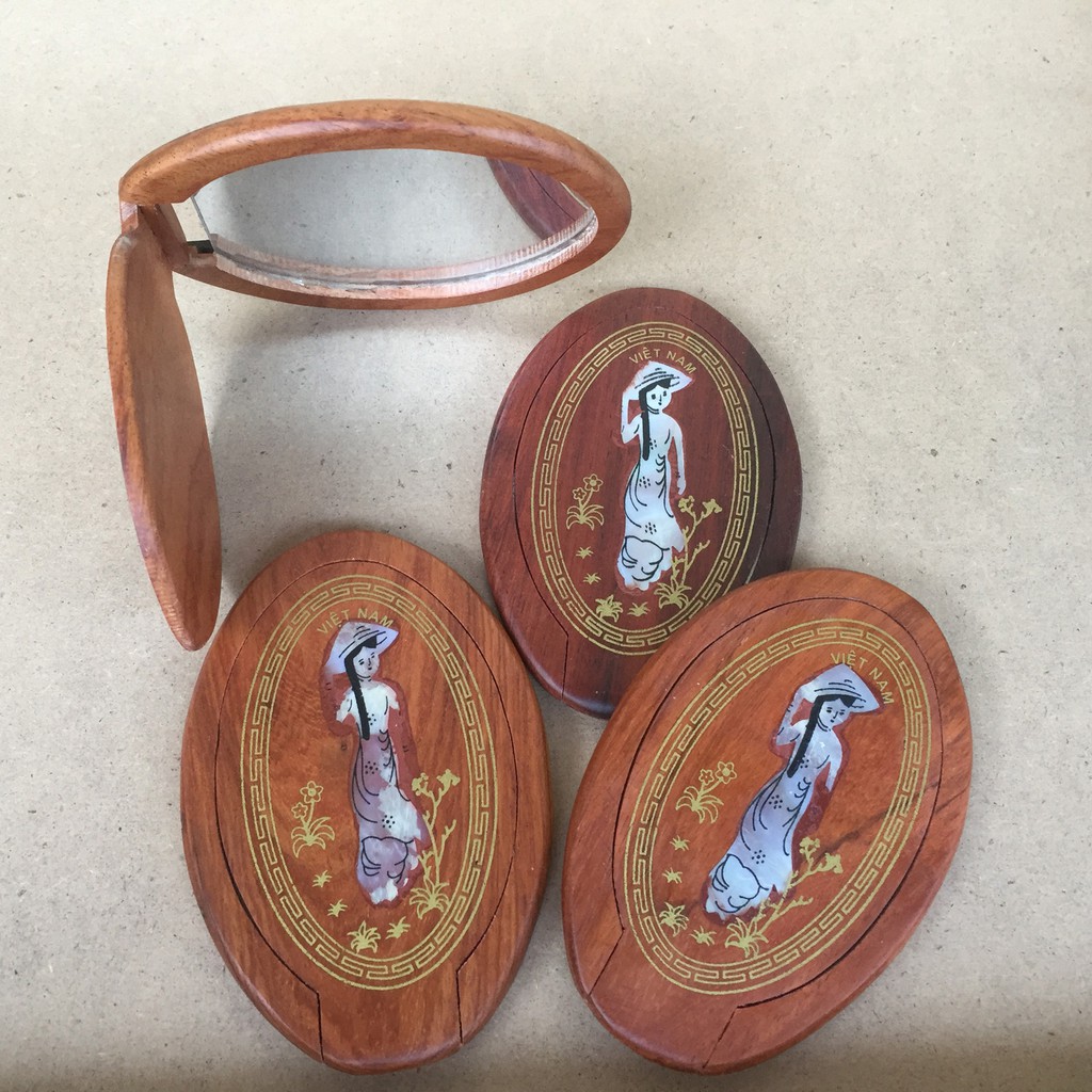 Gương trang điểm bằng gỗ mini chất lượng cao