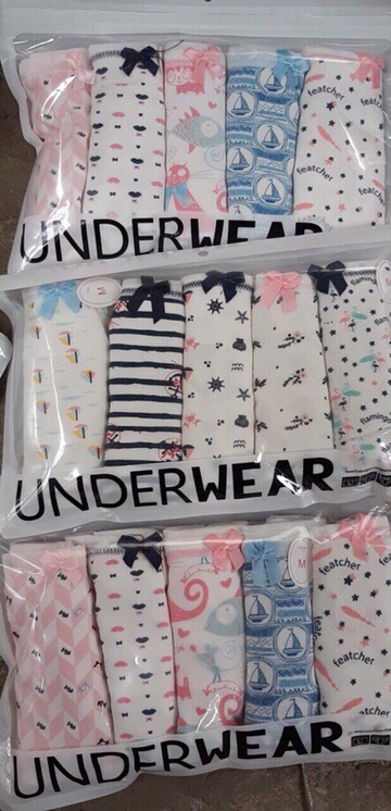 [Mã 12FASHIONSALE1 giảm 10K đơn 50K]  SET 5 QUẦN LÓT COTTON SIÊU THOÁNG CUTE LOẠI 1 TÚI ZIP | BigBuy360 - bigbuy360.vn