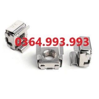 Gói 100 cái Đai ốc cài M6, ecu cài M6 mạ trắng