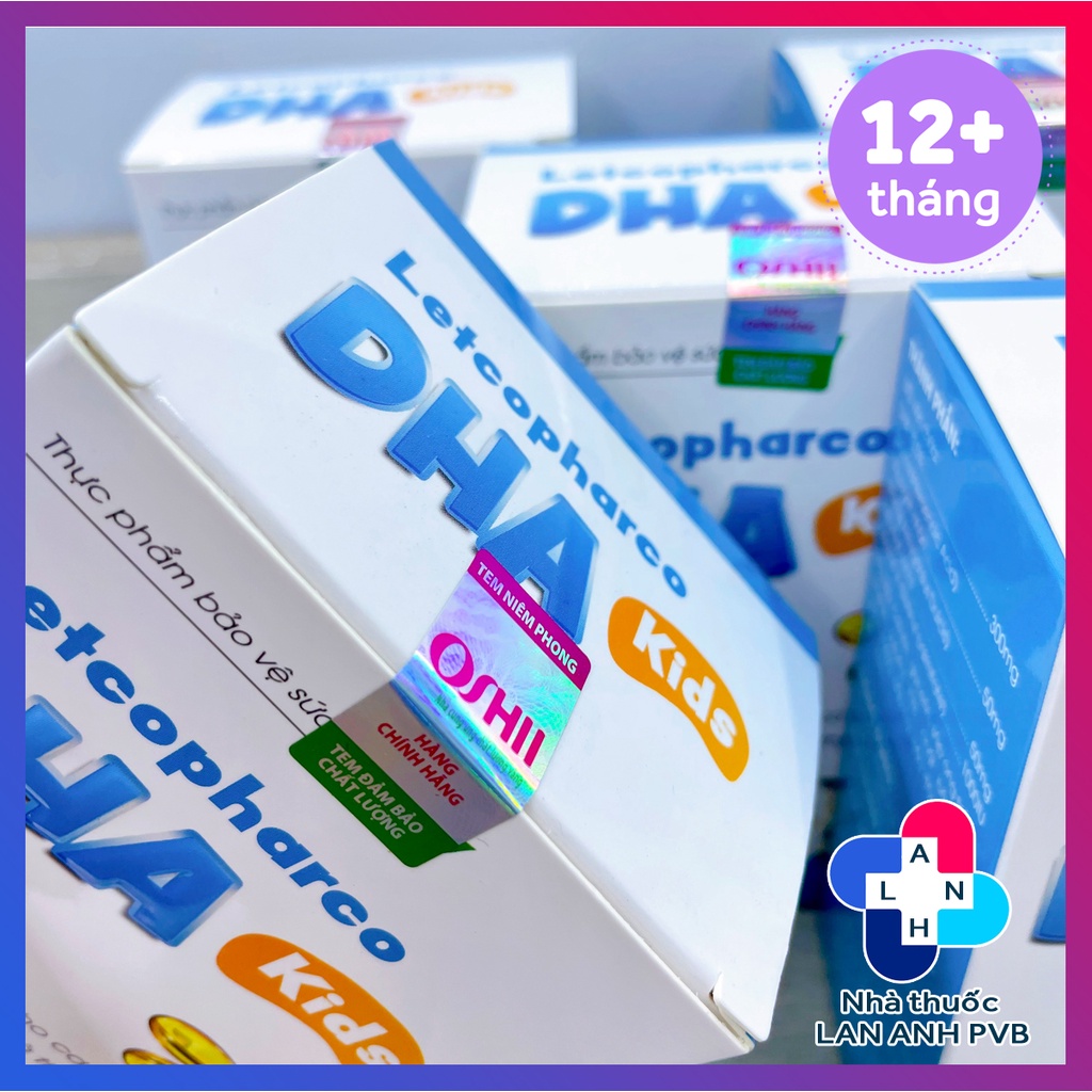 Letcopharco DHA KIDS - Bổ sung cho bé DHA tốt cho não bộ và thị lực.
