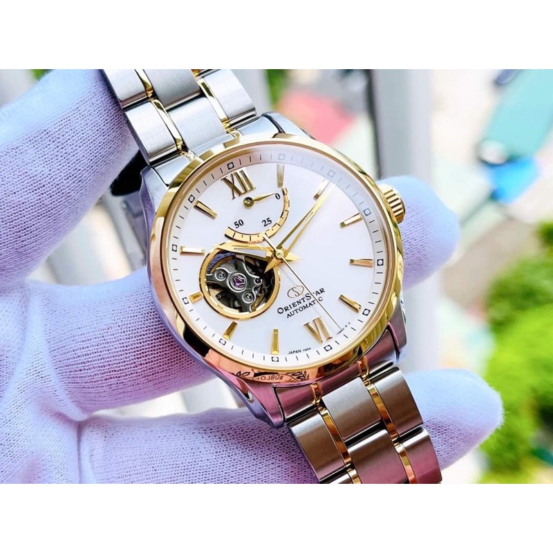 Đồng hồ nam  Orient Star Open heart Demi Gold #RE-AT0004S00B