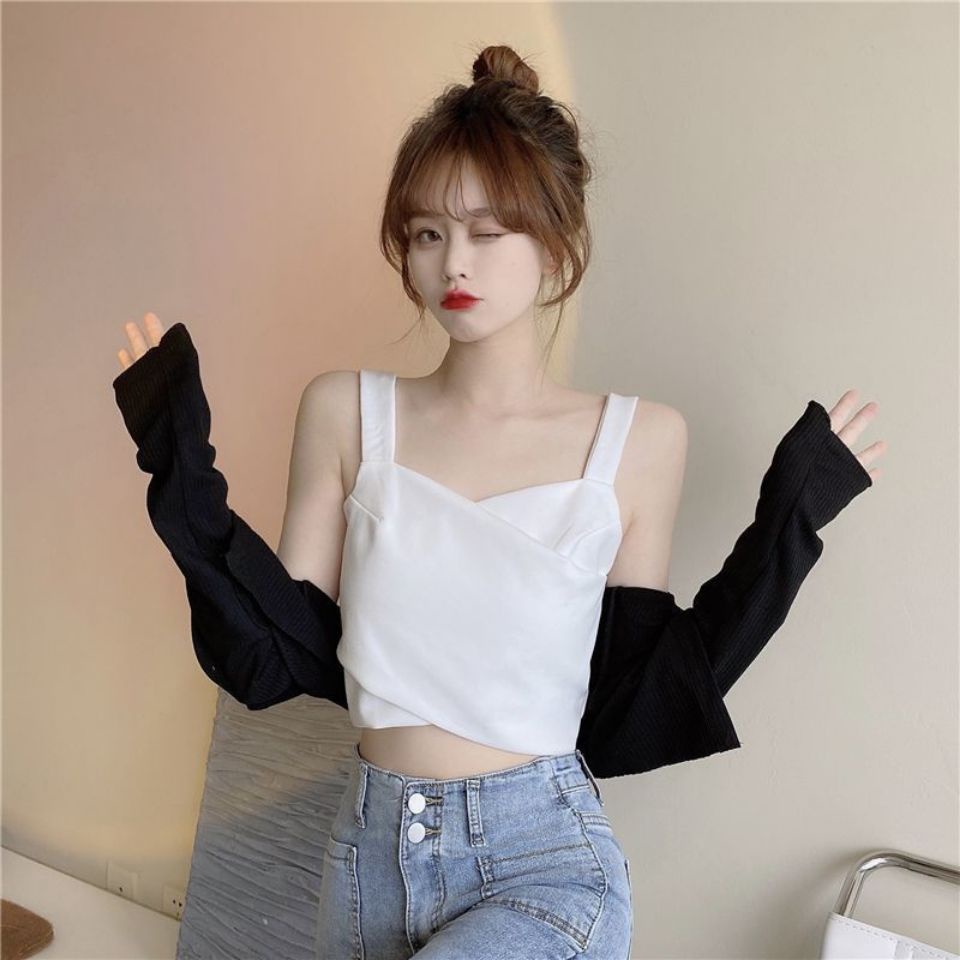 Áo Hai Dây Dáng Ngắn Phong Cách Hàn Quốc Quyến Rũ Cho Nữ áo vest nữ NZ-BX-01