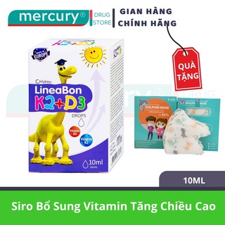 Siro Bổ Sung Vitamin Tăng Chiều Cao Cho Bé Lineabon K2+D3 Ergopharm 10Ml