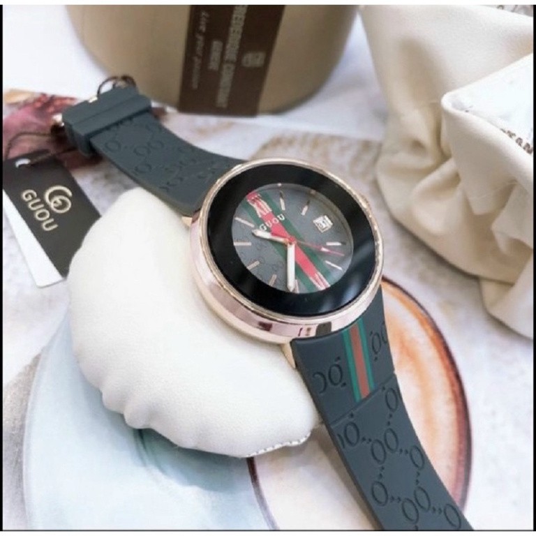 đồng hồ thời trang nữ Guou đeo tay dây cao su silicon  hàng đẹp cao cấp chống  nước bảo hành 12 tháng -DH06 | BigBuy360 - bigbuy360.vn