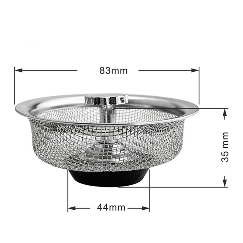Giỏ Lọc Rác Inox Cao Cấp Đậy Bồn Rửa Chén Bát Thoát Nước Nhanh, Rọ Lọc Rác Bồn Rửa Chén Bát, Có Núm Chặn