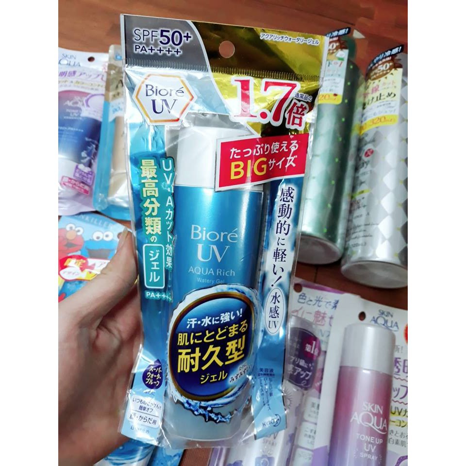 Kem chống nắng Biore UV Aqua Rich Watery Essence/Gel SPF 50+ 50ml/90ml Nhật Bản