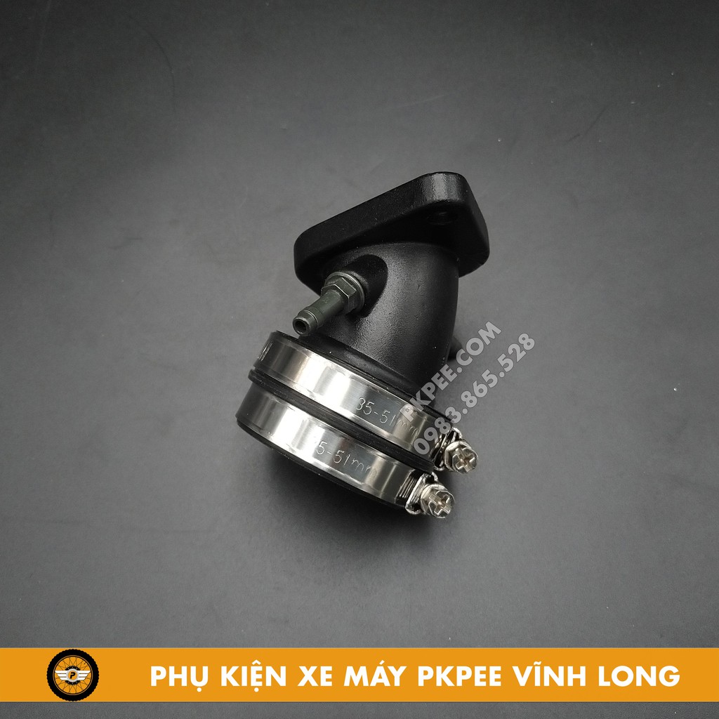 Co Xăng Nhôm Exciter 135 Gắn Bình Bông Mai, Ga Dẹp 26, 28, 30mm