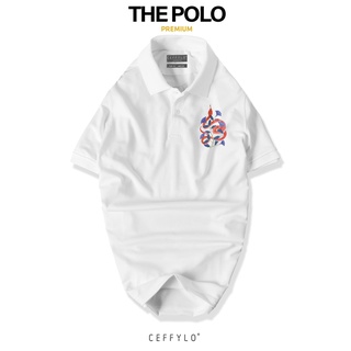 Áo Polo Nam Cotton In Hình Rắn, Vải Cotton Mềm Mịn, Thấm Hút Mồ Hôi - CEFFYLO