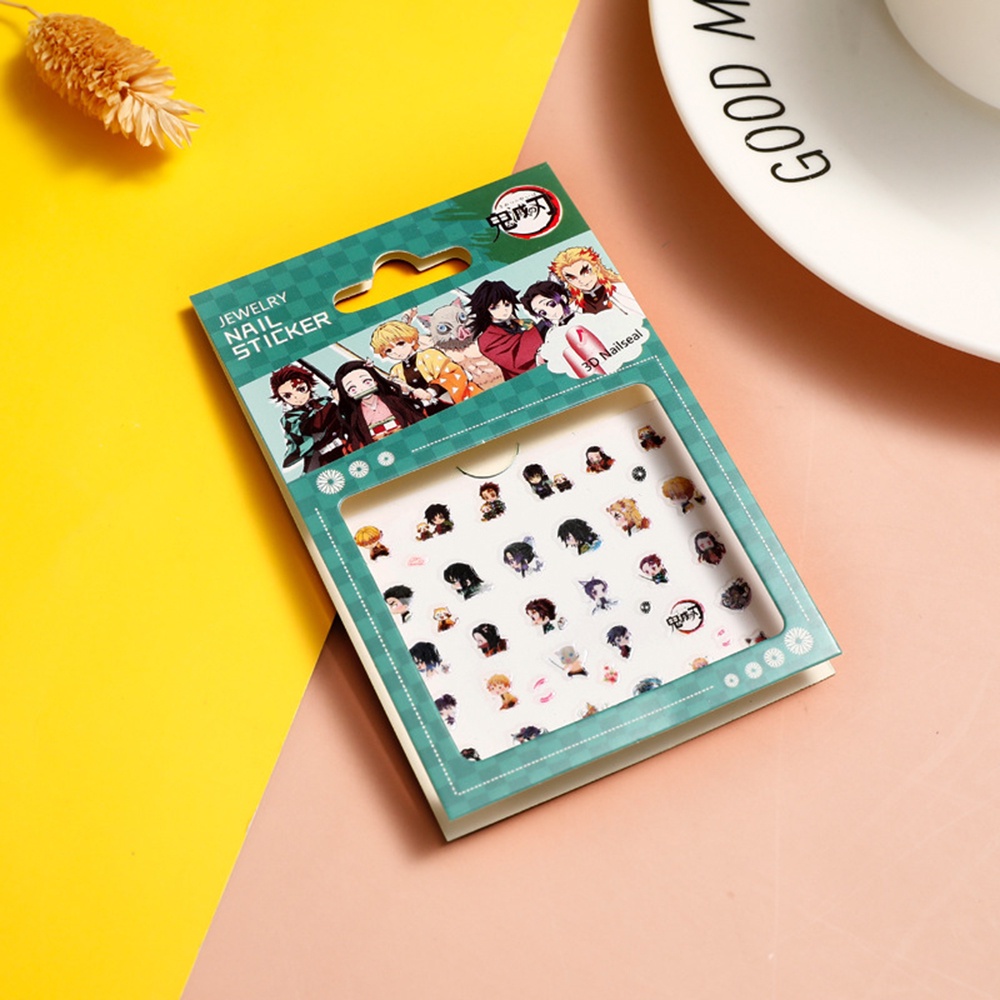 [Hàng mới về] Hình dán trang trí móng tay họa tiết hoạt hình Demon Slayer dễ thương