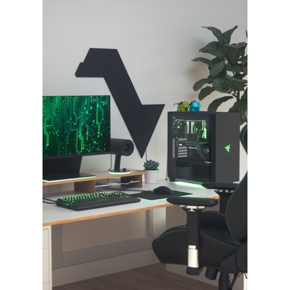 Đèn LED RGB lắp ghép thông minh Nanoleaf Shapes Ultra Black Tam Giác 9 ô đèn