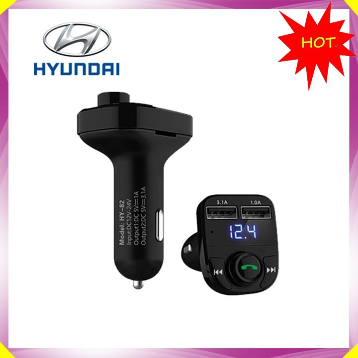 Tẩu nghe nhạc mp3 kiêm điện thoại rảnh tay cao cấp thương hiệu Hyundai HY-82 - Hàng Nhập Khẩu