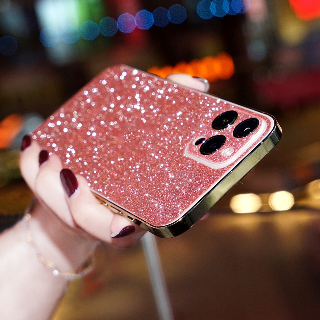 Ốp Điện Thoại Đính Kim Tuyến Chống Trầy Bảo Vệ Toàn Diện Cho iPhone 12 13 Pro Max 12 13 MINI