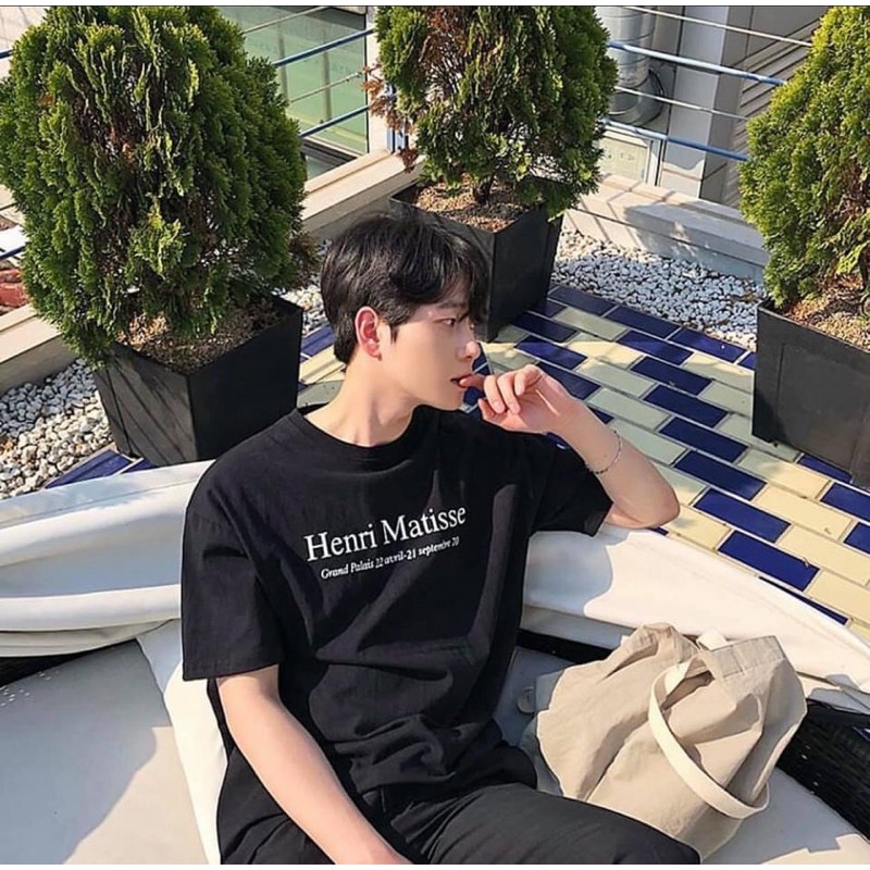 Áo Thun Tay Lỡ Unisex HENRI MATISSE vải cotton màu ĐEN/TRẮNG 🦋/Nam nữ unisex/FREESHIP 99K ❤️