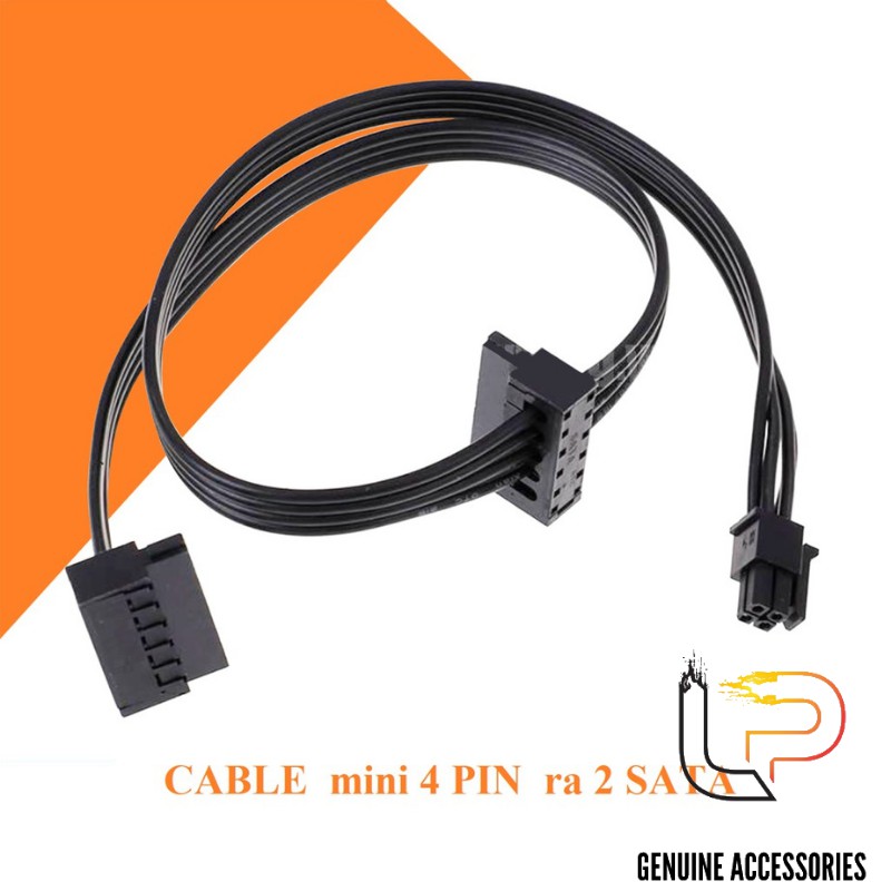 CÁP NGUỒN MINI 4 PIN RA 2 SATA - CABLE MINI 4 PIN RA 2 SATA