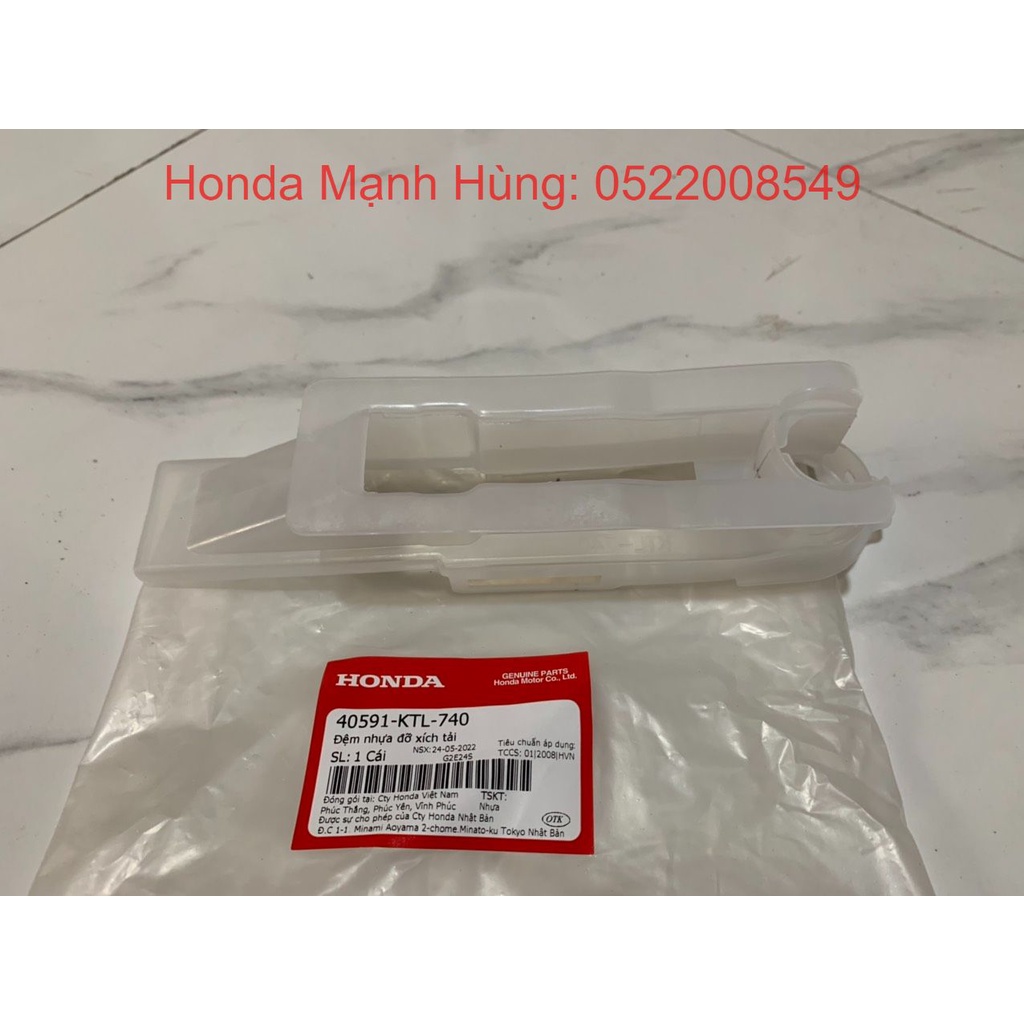Lót càng - đệm nhựa đỡ xích tải HONDA WAVE S100, RS100, A100. 40591KTL740