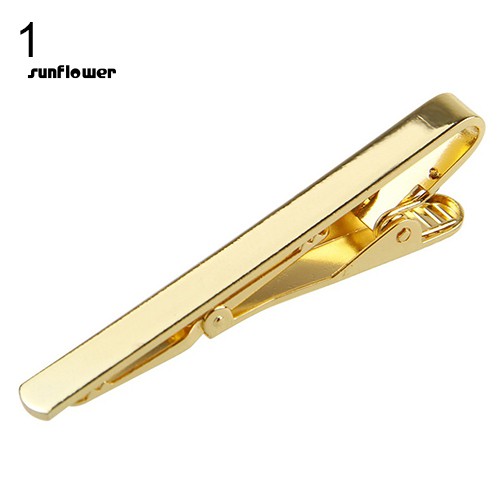 Kẹp Cà Vạt Bằng Đồng Màu Vàng / Bạc Sang Trọng Cho Nam