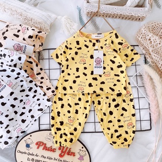 FREE !!! BỘ ÁO CỘC QUẦN DÀI HOẠ TIẾT BÒ SỮA HÃNG XOOP(SIZE 8-18kg)(SP001611 ) SHOP YẾN SHOP KIDSS