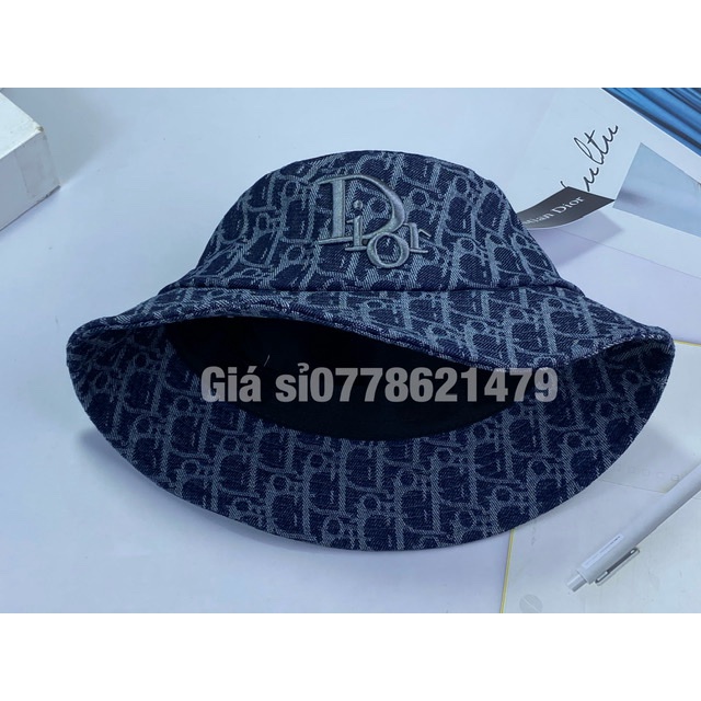 [Mã FAMARAL1 giảm 10K đơn 50K]Mũ bucket Nón Jean vnxk dệt chữ thêu di (or) cá tính thời trang