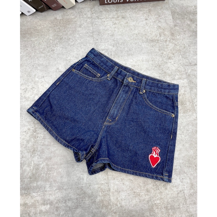 (HÀNG XUẤT XỊN) Quần short jean thêu tim Q2237 M//L//B N//Y HEART DENIM SHORTS Made in Vie full-tem-tag Size S M L