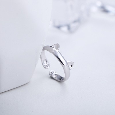 Nhẫn bạc 925 cho nữ trang sức thời trang mèo dễ thương