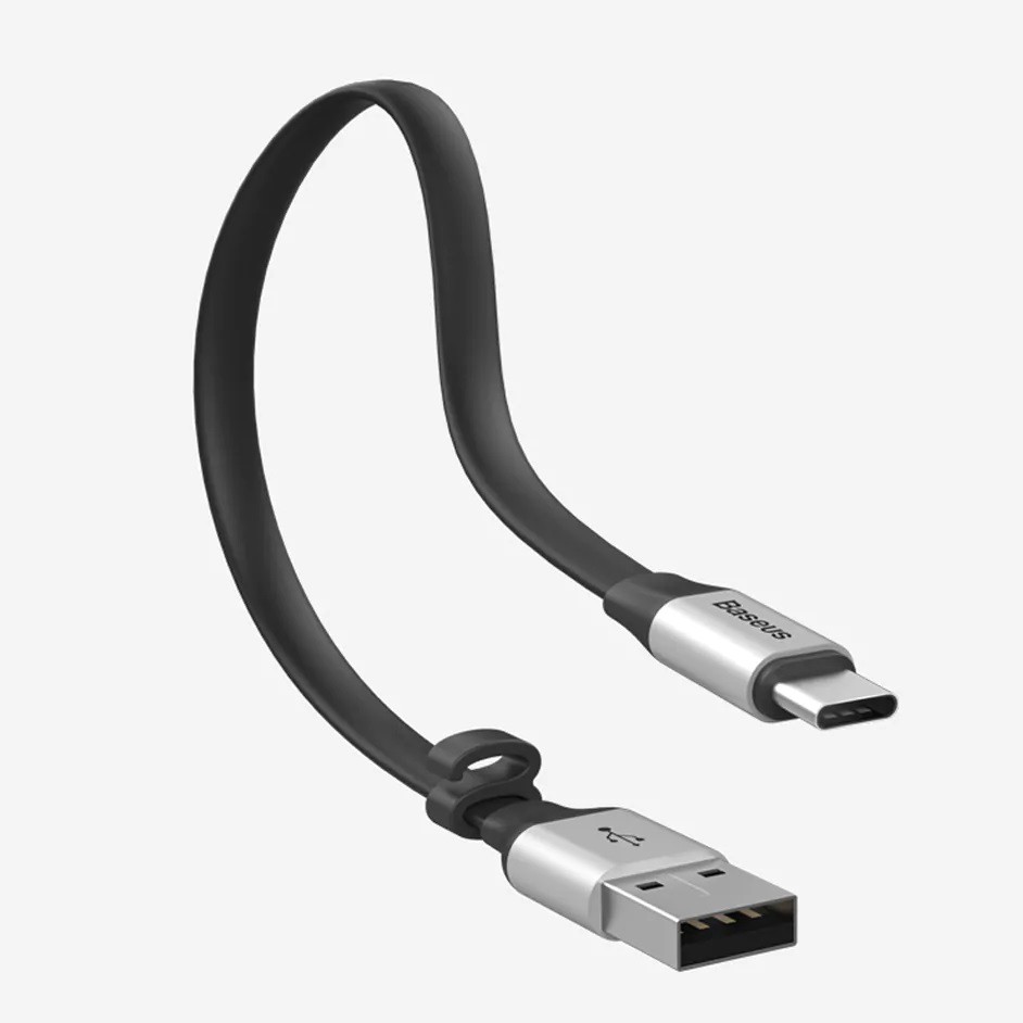Cáp sạc BASEUS NIMBLE cổng USB Type-C, dây ngắn (23cm), truyền dữ liệu nhanh, sạc nhanh (3A)