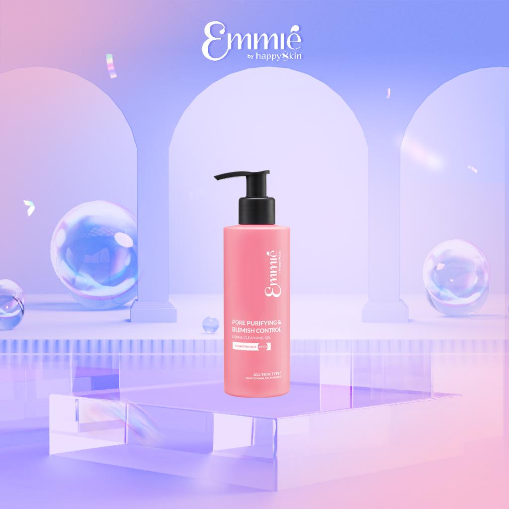 Kem Dưỡng Trắng Da Face &amp; Body 10% Niacinamide 230g + Gel Rửa Mặt BHA tặng Băng Đô + Mini Sữa Tắm Emmié By HappySkin