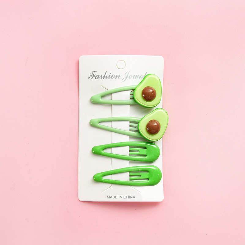 Dây Buộc Tóc Cao Su Hình Trái Bơ Dễ Thương Phong Cách Hàn Quốc Cho Bé Gái