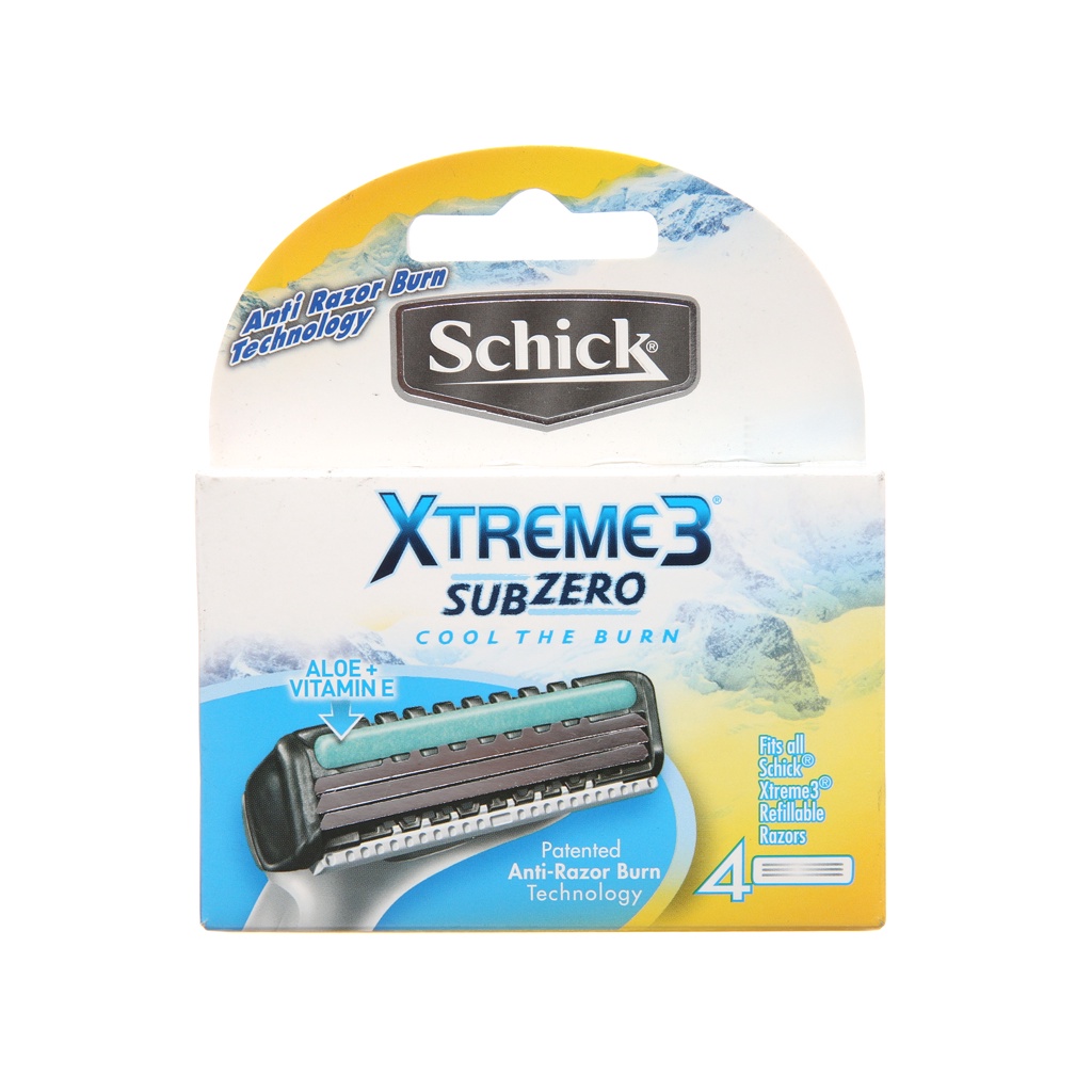 Bộ Dao Cạo Râu Thay Lưỡi Schick Xtreme 3 Mỹ (3 Lưỡi)