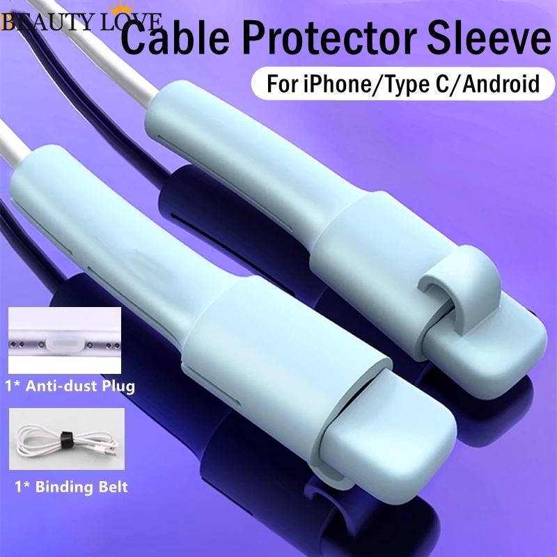 1 Vỏ Bảo Vệ Dây Cáp Sạc USB Type C Bằng Silicon Chống Bụi