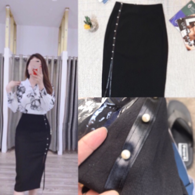 CHÂN VÁY BÚT CHÌ ĐÍNH NGỌC