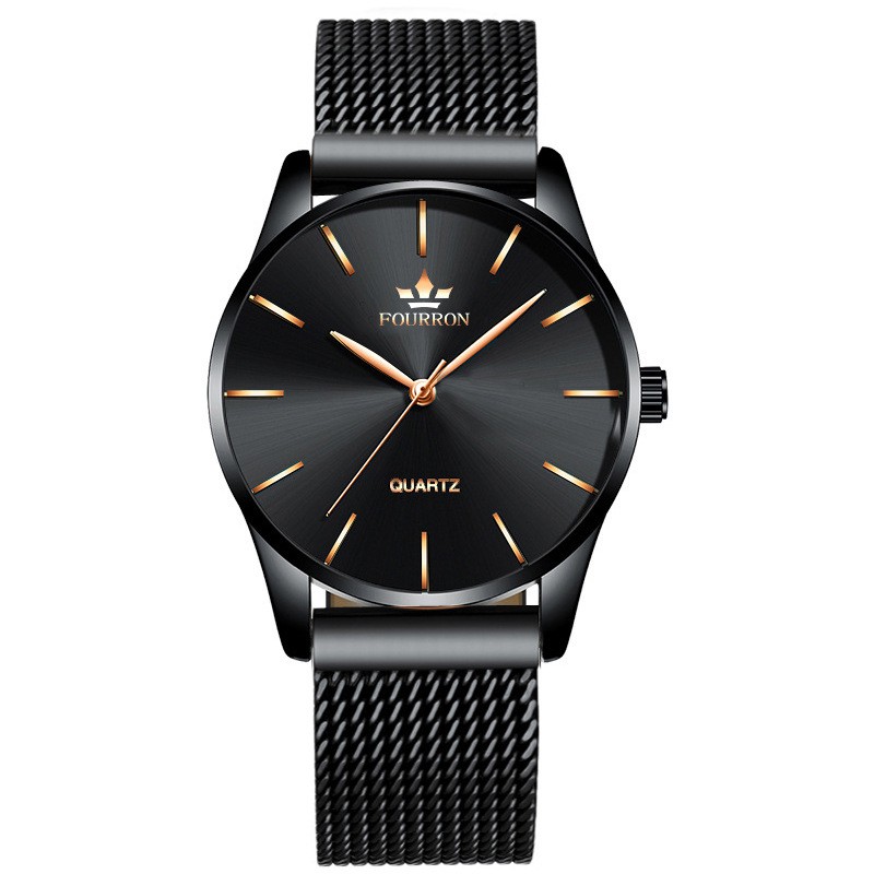 (CHUẨN MEN) Đồng Hồ Nam FOURRON F566 DOanh Nhân 2019 Dây thép Mành Cao Cấp