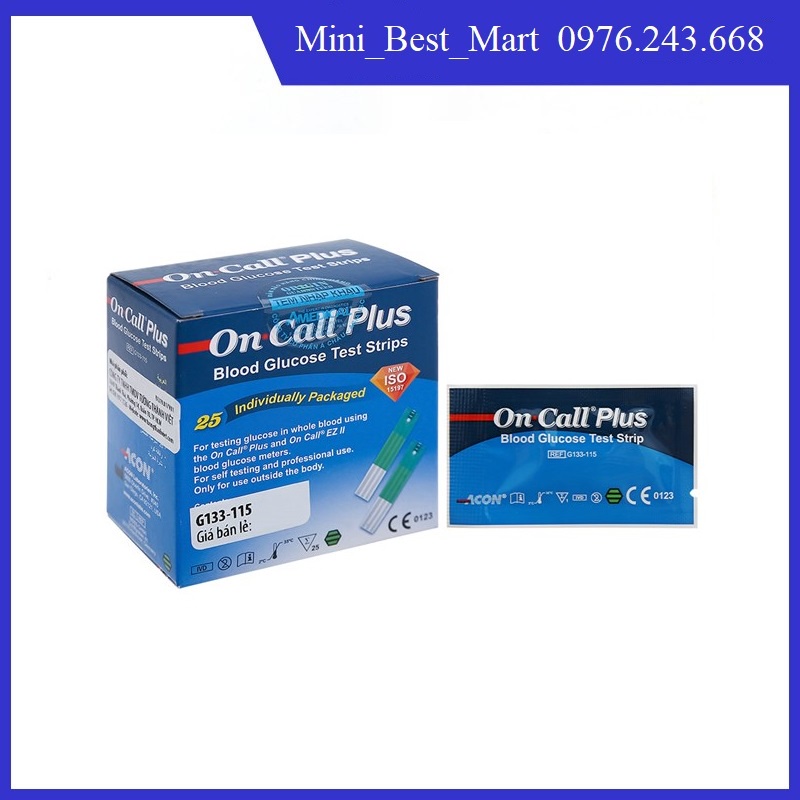 Máy Đo Đường Huyết Acon On Call Plus + Tặng hộp 25 que thử và hộp 50 kim chích máu